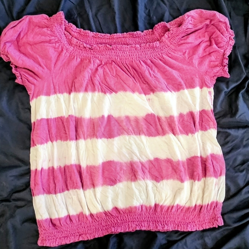 INC International Concepts Fuchsia Smocked Top